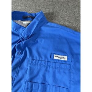 Columbia Tamiami‎ Shirt Mens 2XL Blue  Short Sleeve Fishing Outdoor